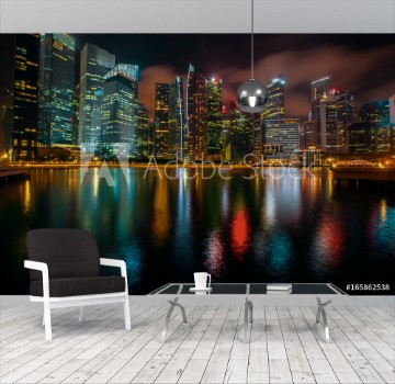 Picture of Views of business district Marina Bay at night Singapore